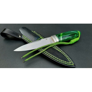 МАЛАХІТОВИЙ ексклюзивний ніж ручної роботи майстра Fomenko Knifes, cталь N690, 60-61 HRC. Photo 3